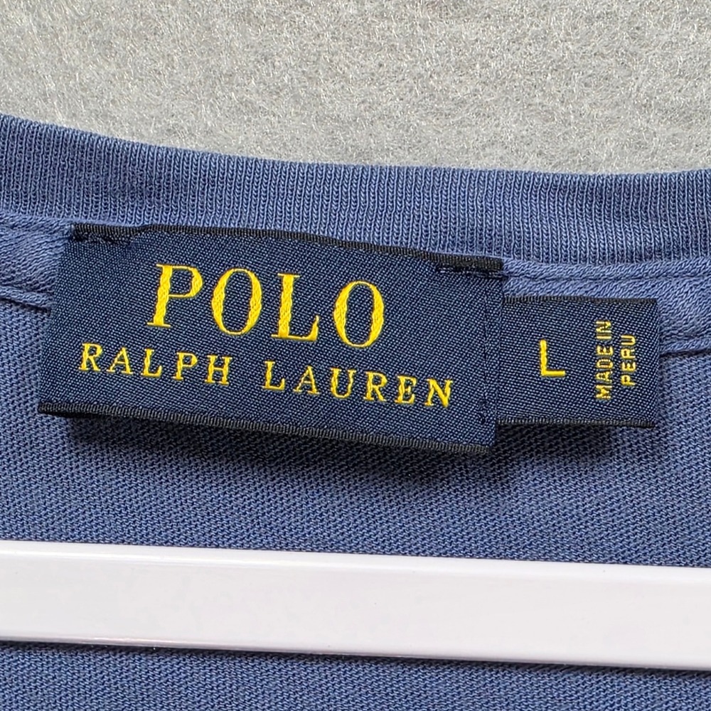 Polo‎ Ralph Lauren Womens Vneck Tshirt Pink Pony Logo Large Tee Preppy Casual - Picture 4 of 7